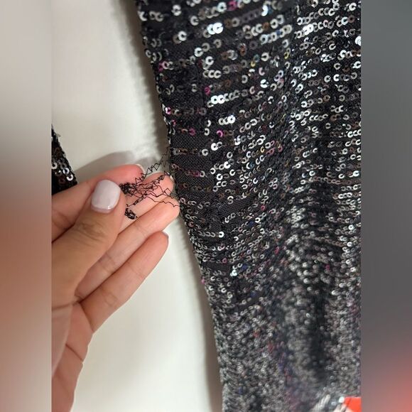 Free People Womens Giselle Sequined One Shoulder Mini Dress - Picture 11 of 11